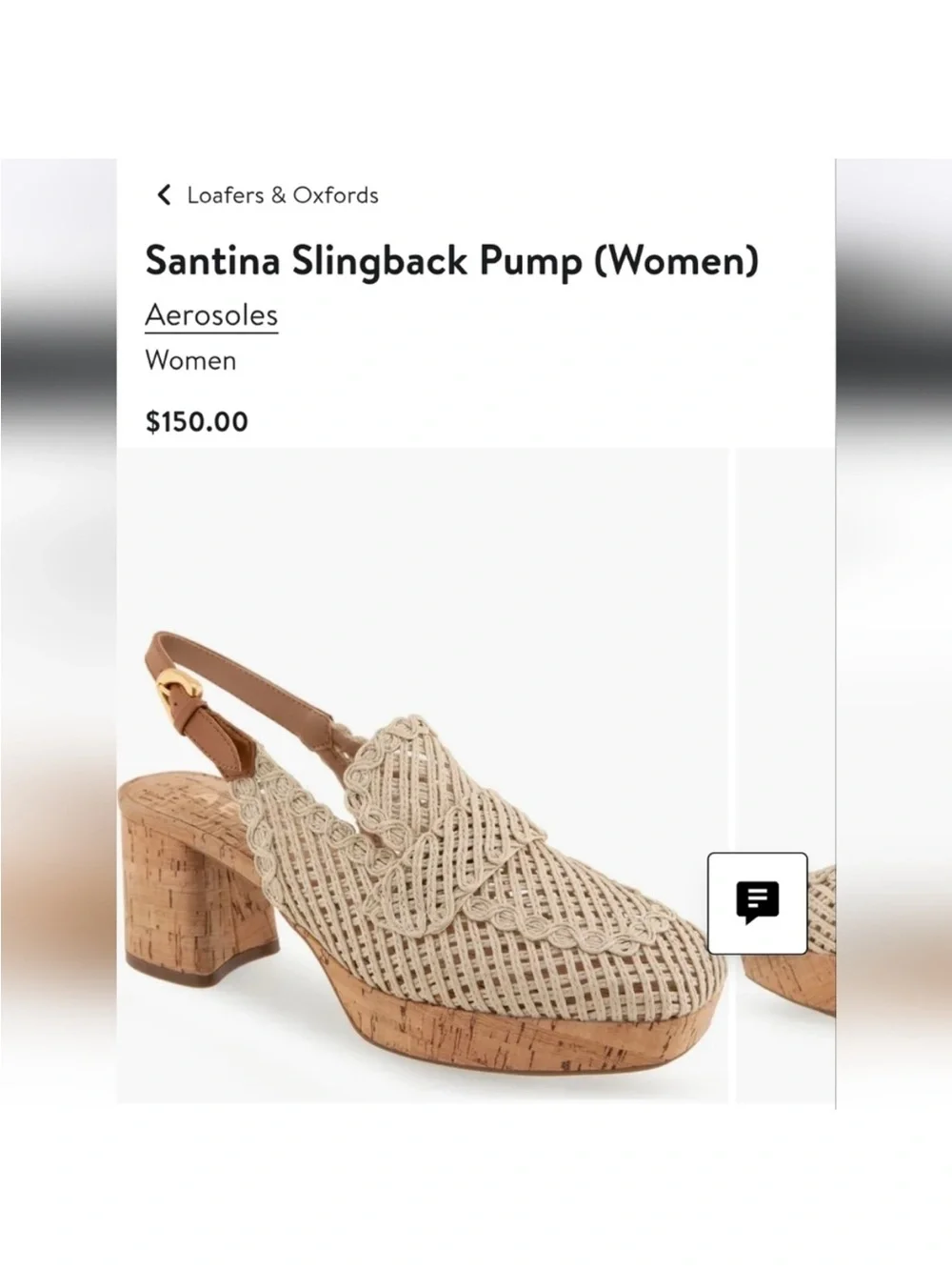 Aerosoles Santina Platform Pump Natural Beige Raffia